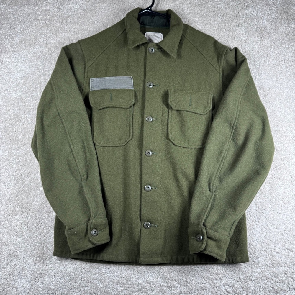 Vintage US Military Cold Weather Field Shirt Wool OG-108 Medium 1981 Amertex